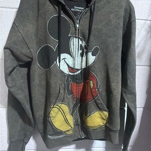 Disney Men's Zip-Up Sweater with Mickey Mouse Design